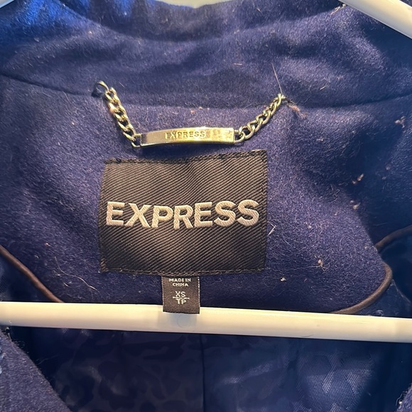 Express Women's Navy Peacoat - Picture 2 of 4